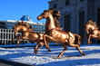 Copper sculpture of a horse racing - in Astana, Kazakhstan