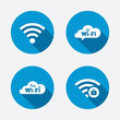 © blankstock - Wifi Wireless Network icons. Wi-fi zone locked.