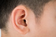 Asian Human ear closeup