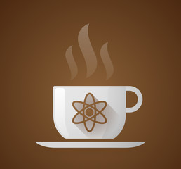 Wall Mural - Coffee cup with an atom