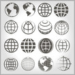 Vector icons earth