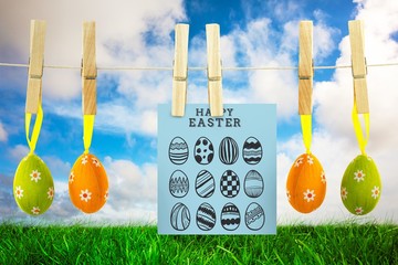 Poster - Composite image of happy easter graphic