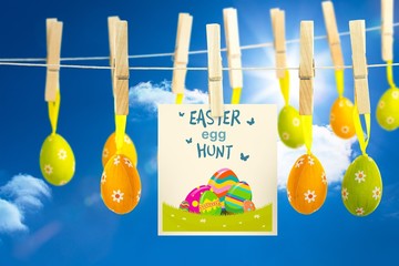 Poster - Composite image of easter  egg hunt graphic