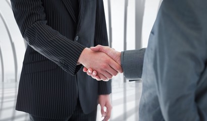 Aufkleber - Composite image of business people shaking hands
