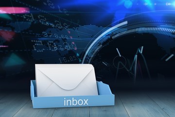 Poster - Composite image of blue inbox