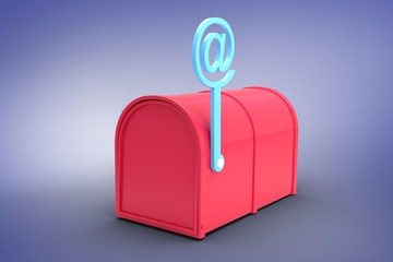 Poster - Composite image of red email post box