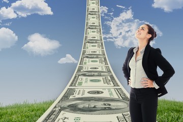 Poster - Composite image of happy businesswoman