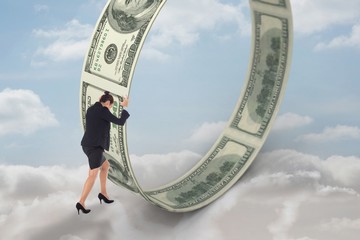 Poster - Composite image of businesswoman gesturing