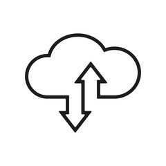 Poster - The download and upload to cloud icon