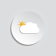 sunny weather abstract icon. vector