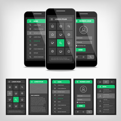 vector illustration of mobile ui