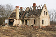 The ruins of a destroyed home