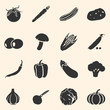 Vector Set of Vegetables Icons