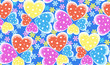 Seamless candy color hearts pattern, Valentines day concept