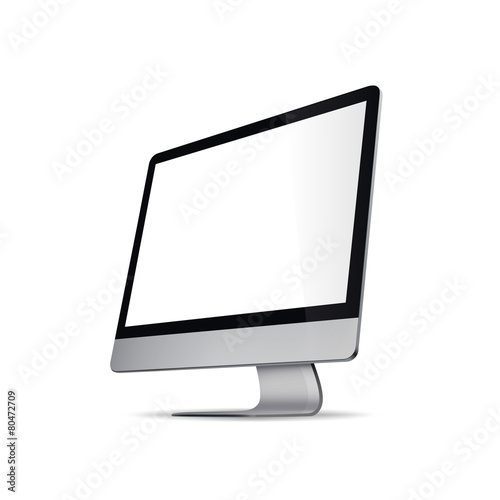 Fotografie, Obraz Computer with a transparent screen, vector blank