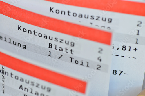 Kontoauszug, Bank, Girokonto, Dispo, Zinsen, Sparen, Geld ...