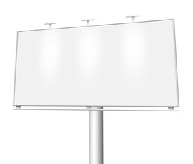 Wall Mural - blank billboard isolated on white background