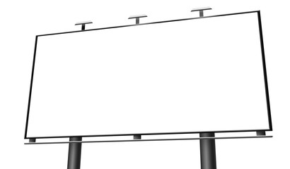 Wall Mural - blank billboard isolated on white background