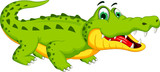Fototapeta  - crocodile cartoon posing