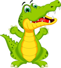 Crocodile Cartoon Posing