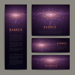 Wall Mural - gorgeous glitter banner design set