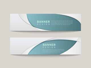 banner with elegant arc design