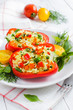 Stuffed peppers with rice and vegetables