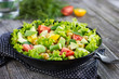 Salad with chickpeas, tomato and avocado