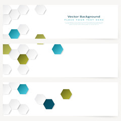 Poster - Set of abstract template banner