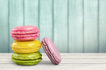 Poster - Macaroon. Tasty colorful macaroon