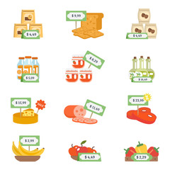 Wall Mural - Supermarket Icons Set