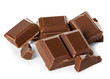 chocolate bars isolated on white background