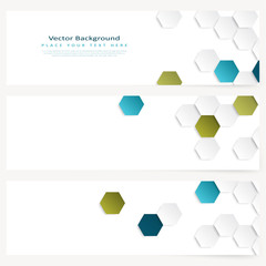 Poster - Set of abstract template banner