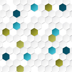 Poster - Abstract geometric background with hexagons.