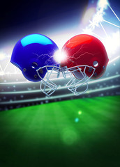 Wall Mural - American football helmet background