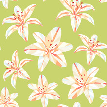 Seamless Vintage Spring Colorful Polygon Flower Pattern