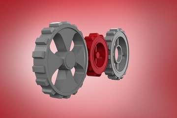 Poster - Composite image of cogs and wheels