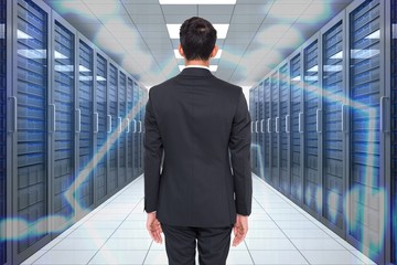 Fototapete - Composite image of businessman turning his back to camera