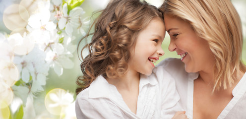 Wall Mural - happy mother and daughter