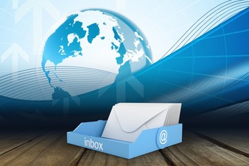 Poster - Composite image of blue inbox