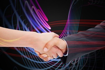 Poster - Composite image of close up of a handshake