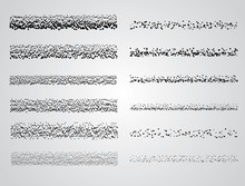 Set Of Vector Stipple Drawing Brushes
