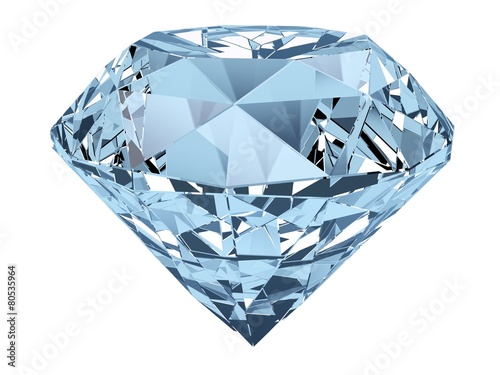 Dekoracja na wymiar  diament-3d-pojedynczy-diament-na-bialym-tle