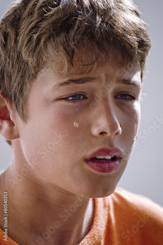 Fotografie, Obraz Child twelve years old, crying inconsolably