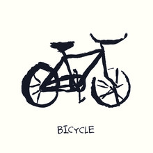 Bicycle. Singlespeed. Hand Drawn Illustration