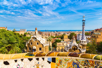 Park Guell in Barcelona, Spain