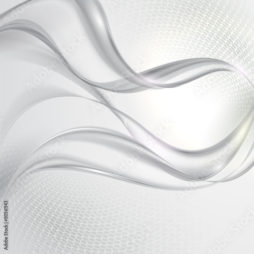 Naklejka dekoracyjna Abstract gray wave background