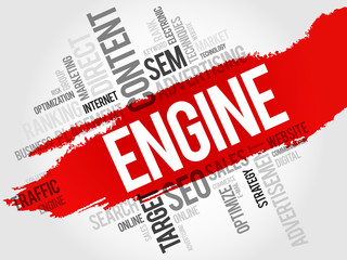 ENGINE word cloud, business concept