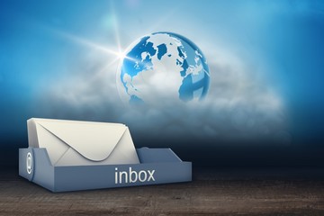 Poster - Composite image of blue inbox