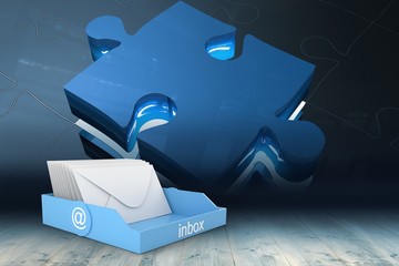 Poster - Composite image of blue inbox